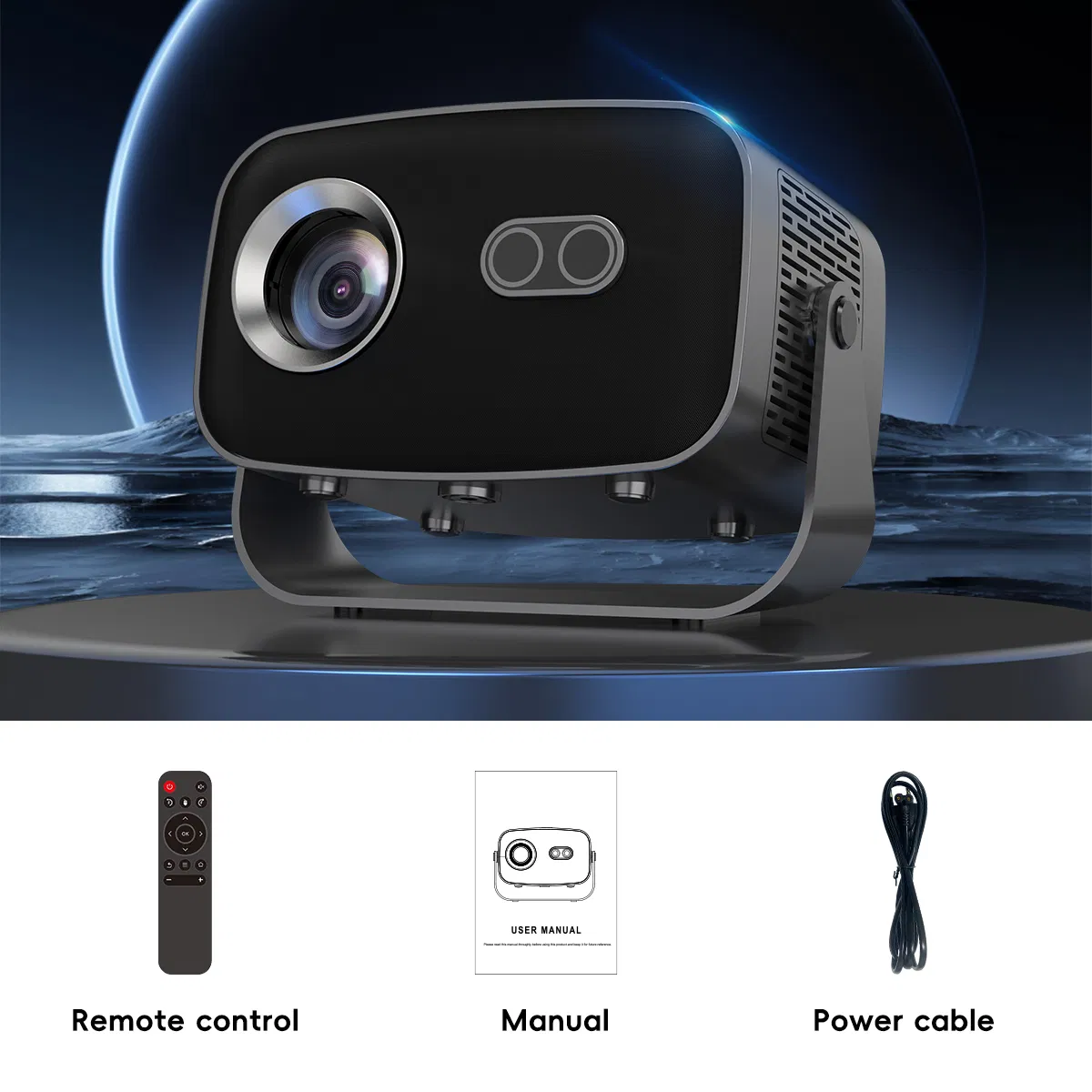 V10 4K Home Theater Projector with WiFi and Autofocus Features