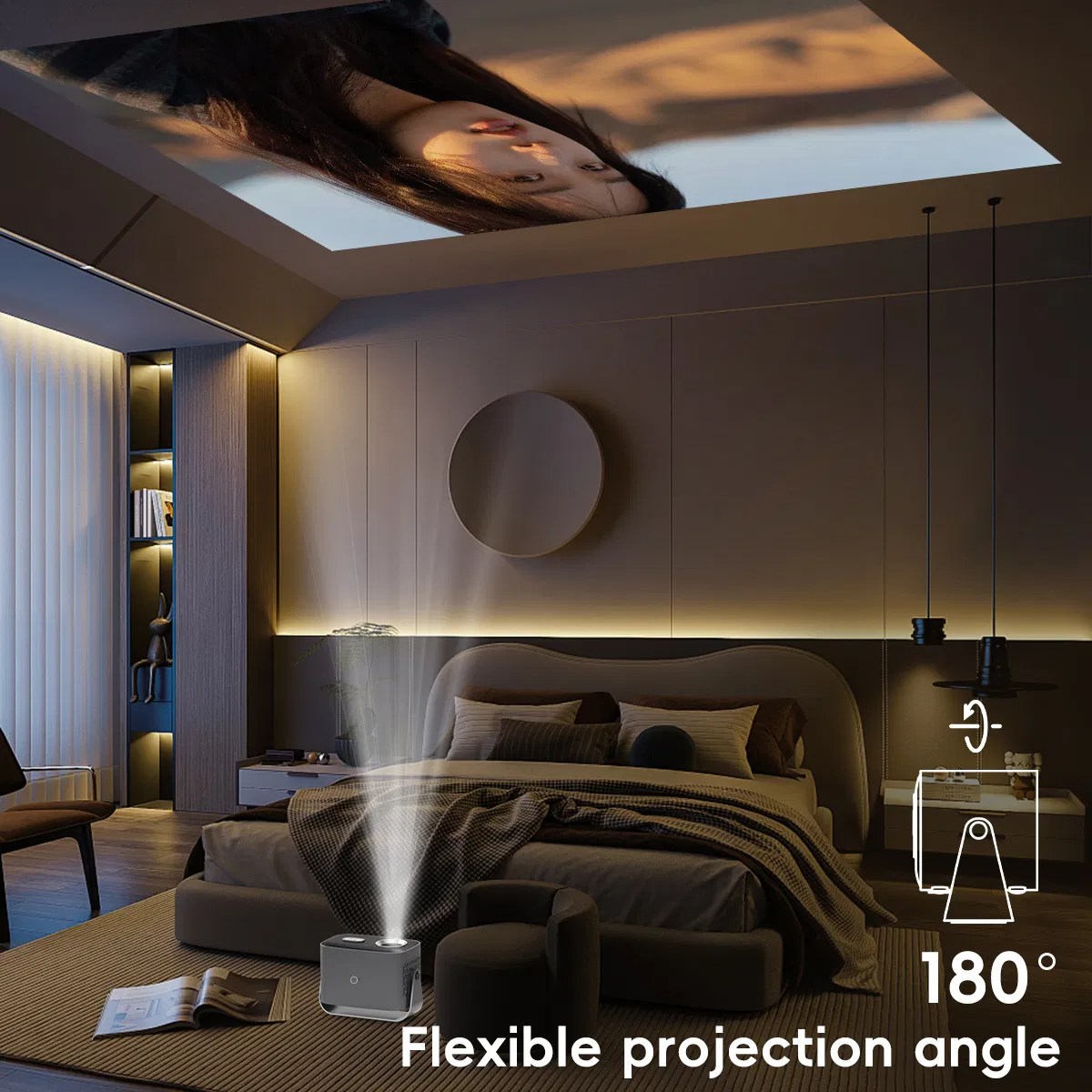 V10 4K Home Theater Projector with WiFi and Autofocus Features
