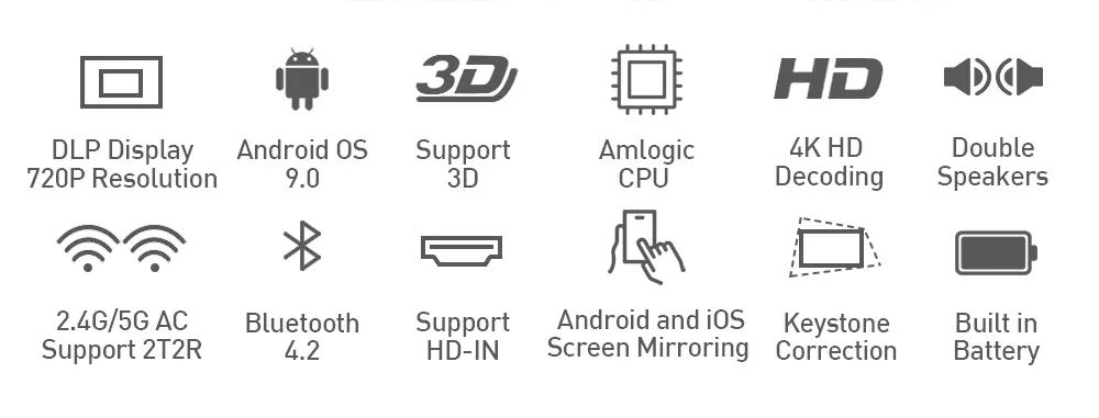 Home Theater DLP Smart Projector