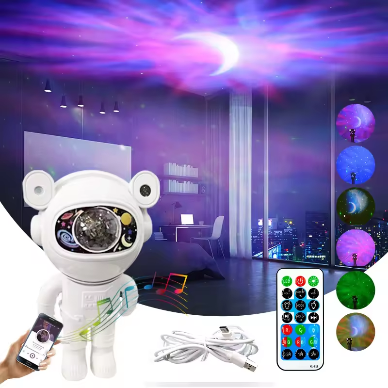 Best Selling Christmas Kids Gift Remote Control Astronaut Star Projector Night Light for Bedroom Game Room