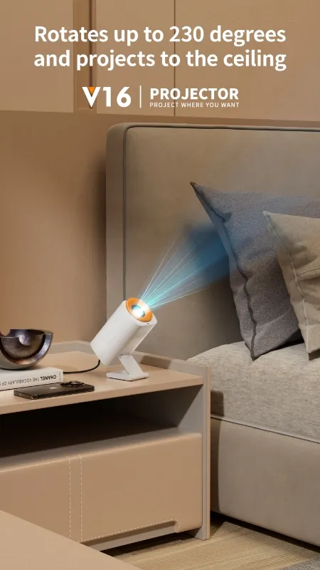 2025 Colorful Smart Projector V16 Portable Pocketable Wireless Mini LCD Projector