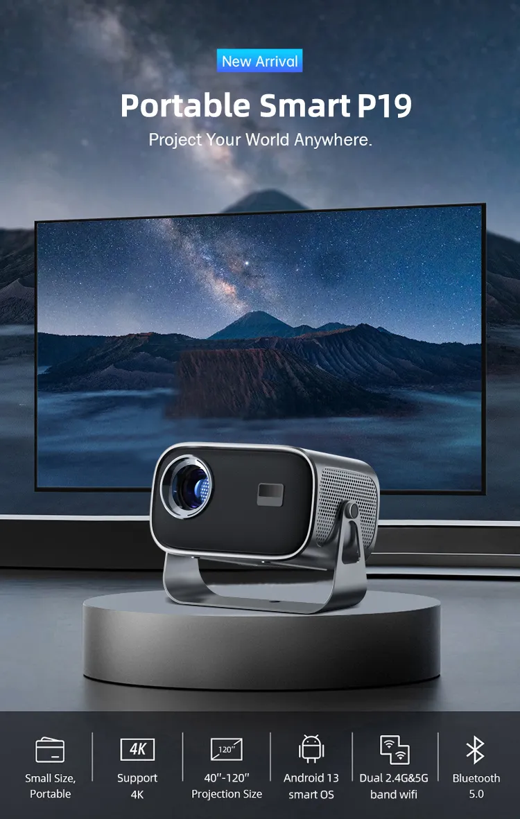 Projection Area 40inch--150inch Mini Handheld Projector