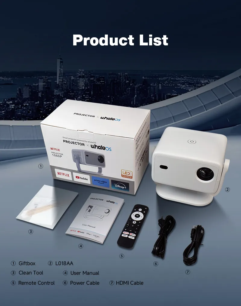 320 ANSI Lumens 1080P LCD Projector Outdoor Wireless Portable Projector Android 11 4K Smart Mini Projector Mini Projector