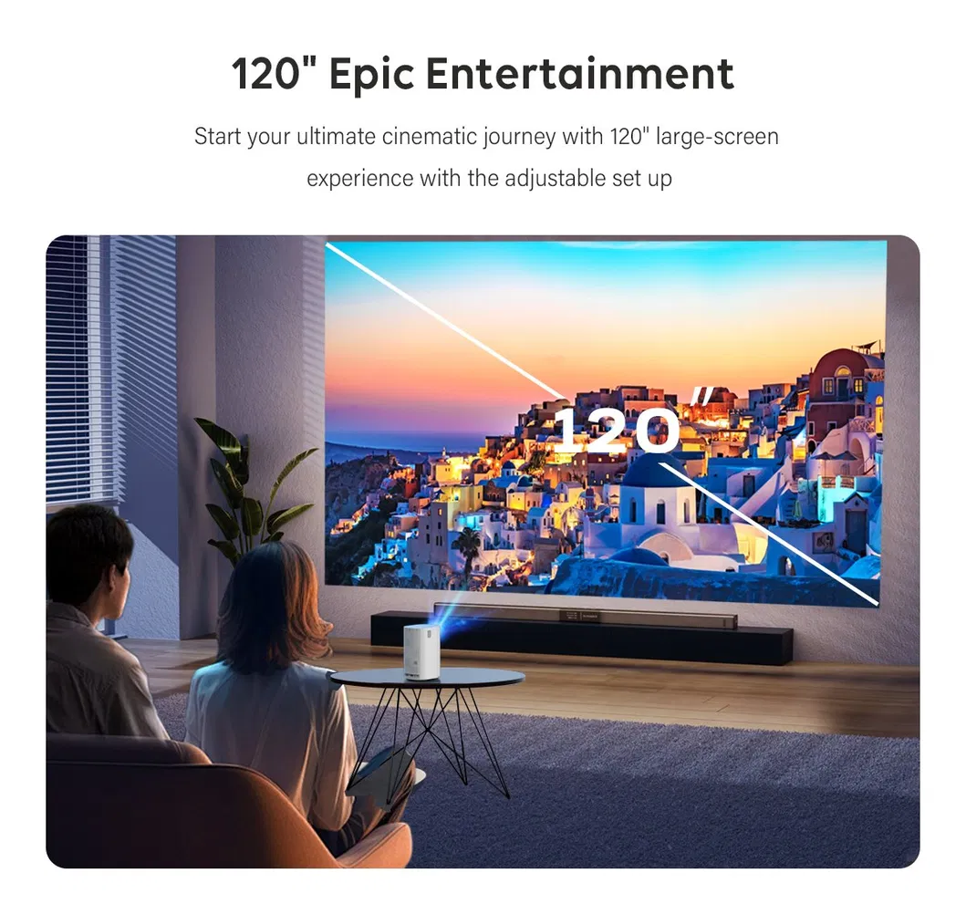 Cr51 1080P Mini 4K Projector Wireless Mobile Smart Portable Home Theater LED Full Holographic Projector