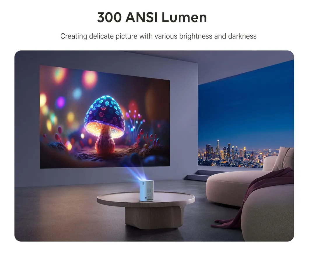 Cr51 1080P Mini 4K Projector Wireless Mobile Smart Portable Home Theater LED Full Holographic Projector