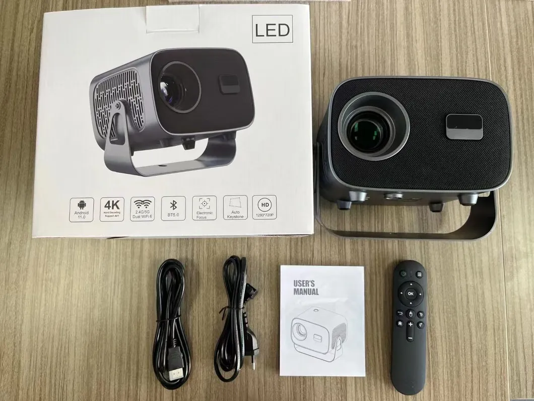 Smart Mini High Brightness Electronic 4K Portable Wireless Bluetooth Projector