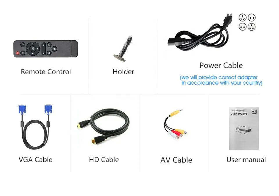 OEM ODM Native 1080P Full HD 4K High 7200 Lumens 3D Micro Short Throw LED Home Theater Video Movie Projector