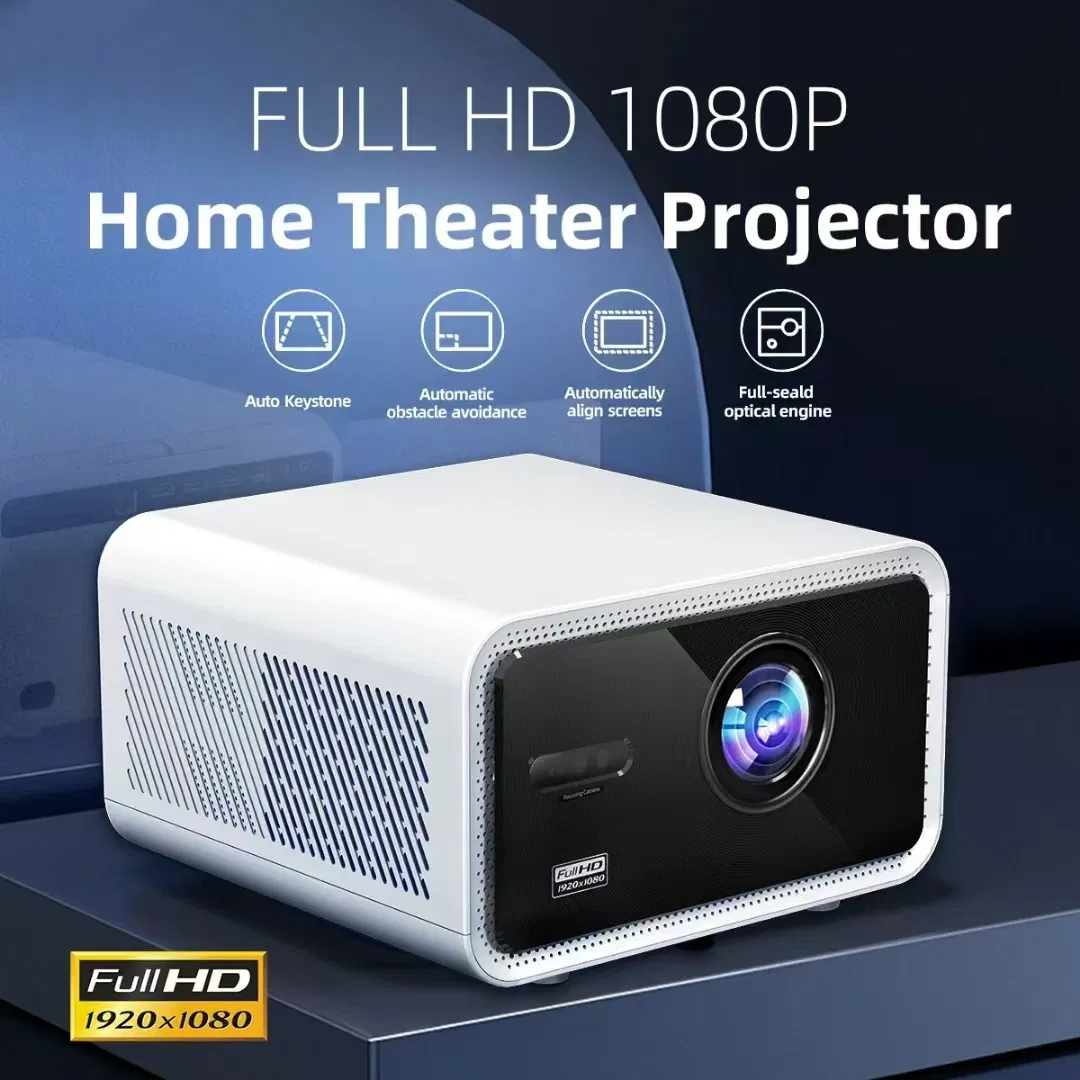 1920*1080 LED Projector Android 12 1000 ANSI Auto Focus Home Theater