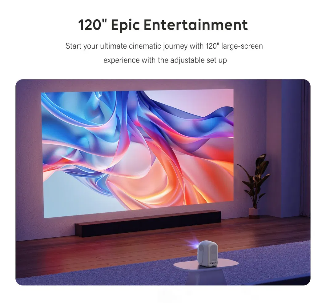 Cre Cr55 LED Mini Projector Smart TV Quality 1080P LCD Projector 4K Portable Home Theater Projector