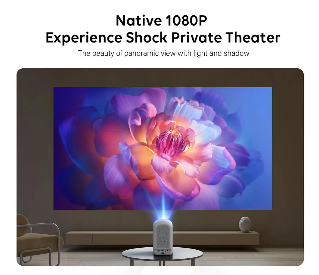 Cre Cr55 LED Mini Projector Smart TV Quality 1080P LCD Projector 4K Portable Home Theater Projector