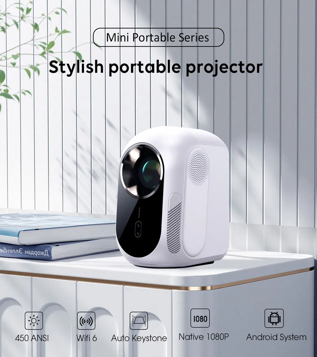 Cre Cr55 LED Mini Projector Smart TV Quality 1080P LCD Projector 4K Portable Home Theater Projector