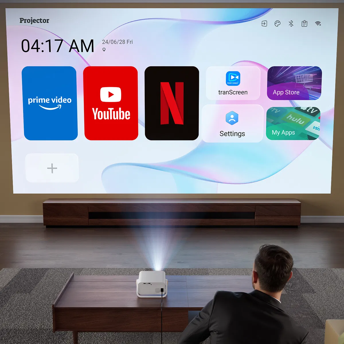 Top Selling Mini 720p LCD Support 2025 Hot Selling Mini Smart 1080P 4K Home Movie Projector