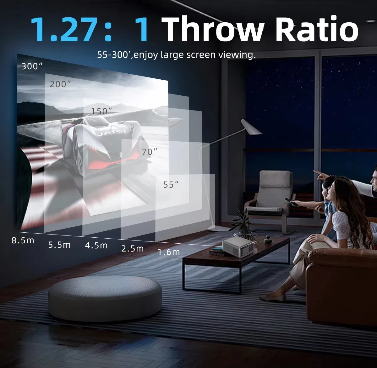 1080P Full HD 1200 ANSI Lumens LED Projector