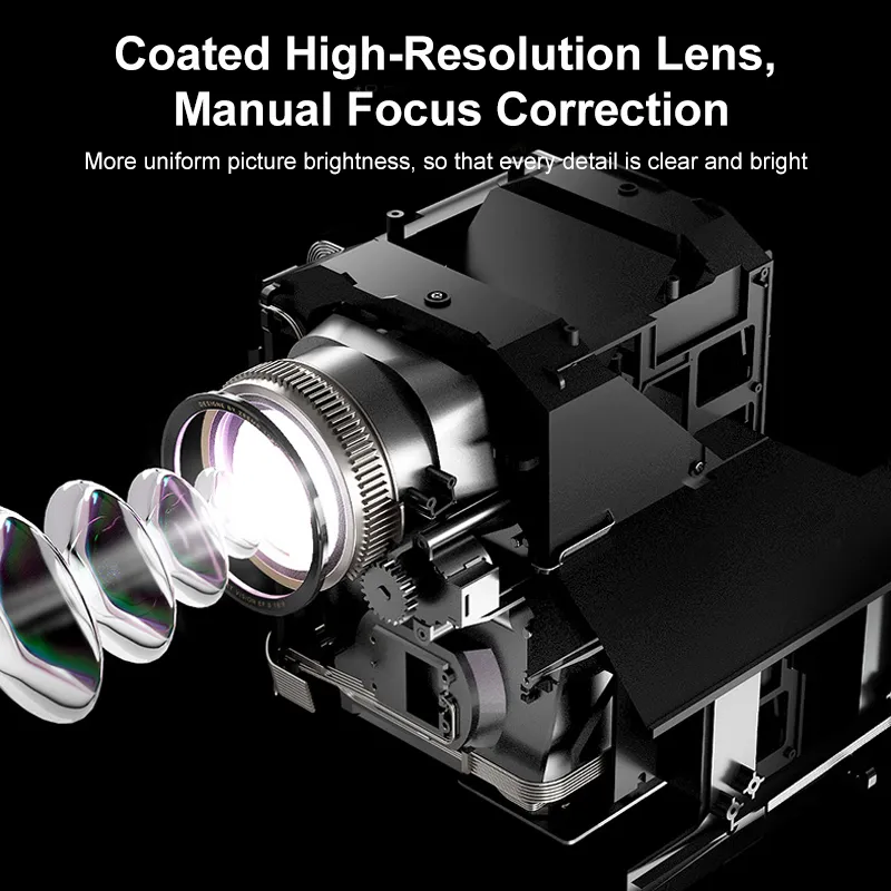 Hot Selling 200 Inch 1080P Resolution 3D Micro Short Throw LED Mini Projector 4K 220 ANSI Lumens Android Smart Game Projectors