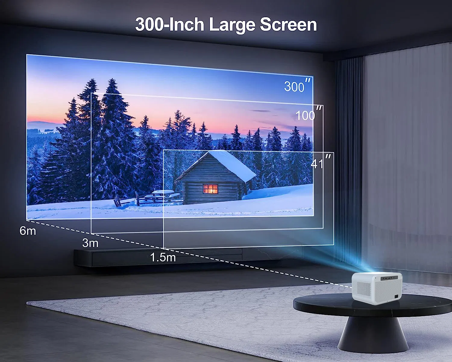 Compact 4K Office Projector with High Resolution Display