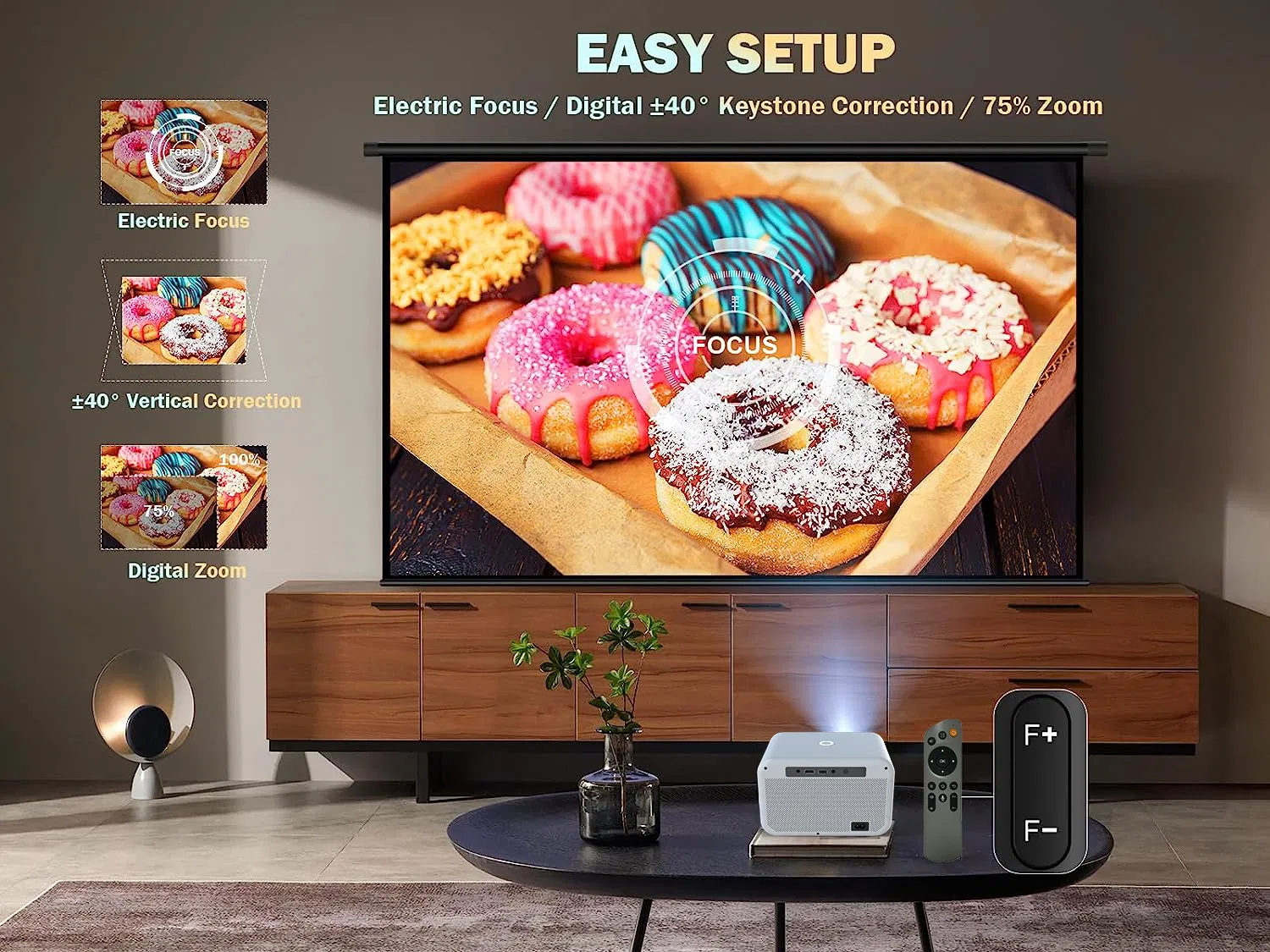 Compact 4K Office Projector with High Resolution Display