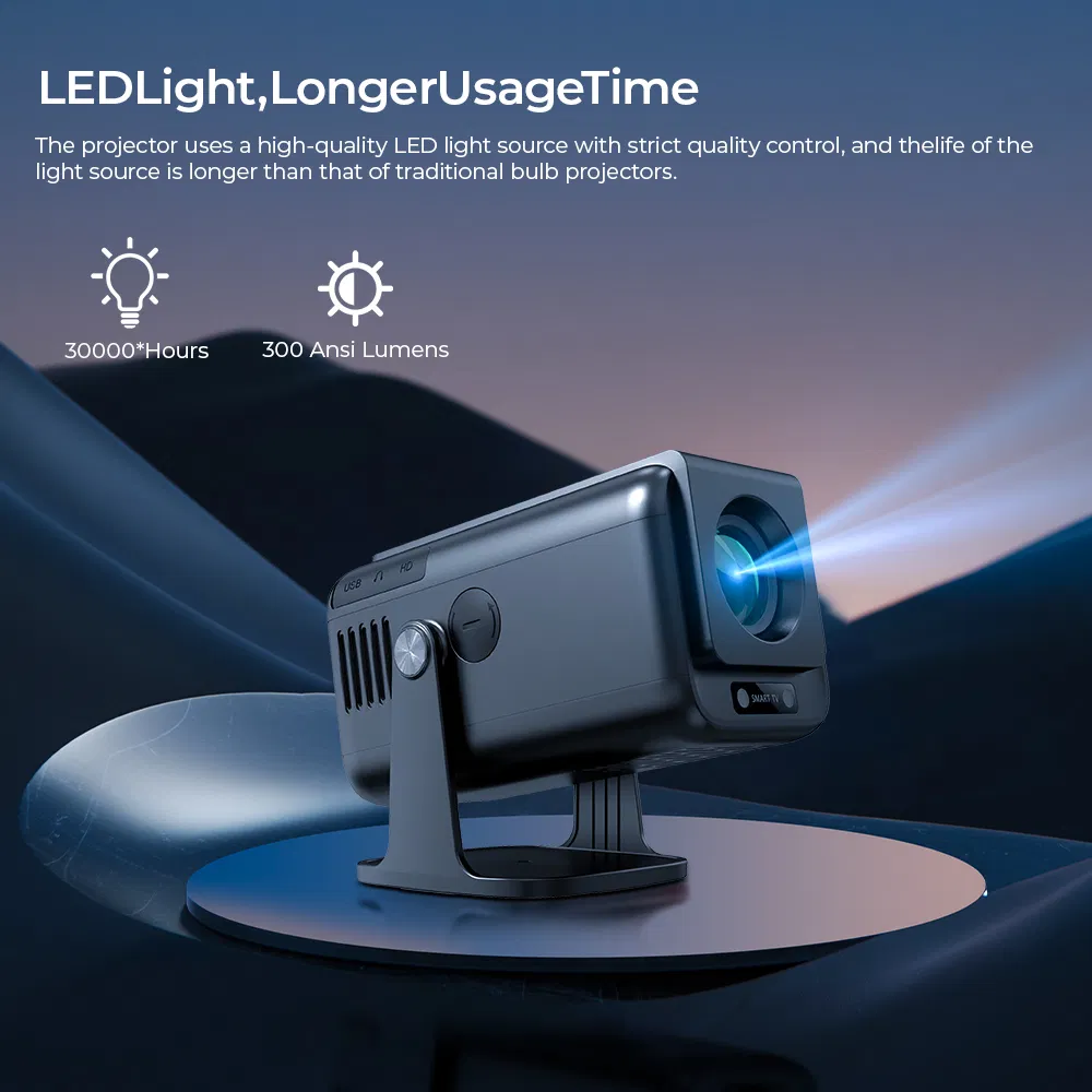 Home and Office Portable Remote WiFi LCD Display Projector with Speaker