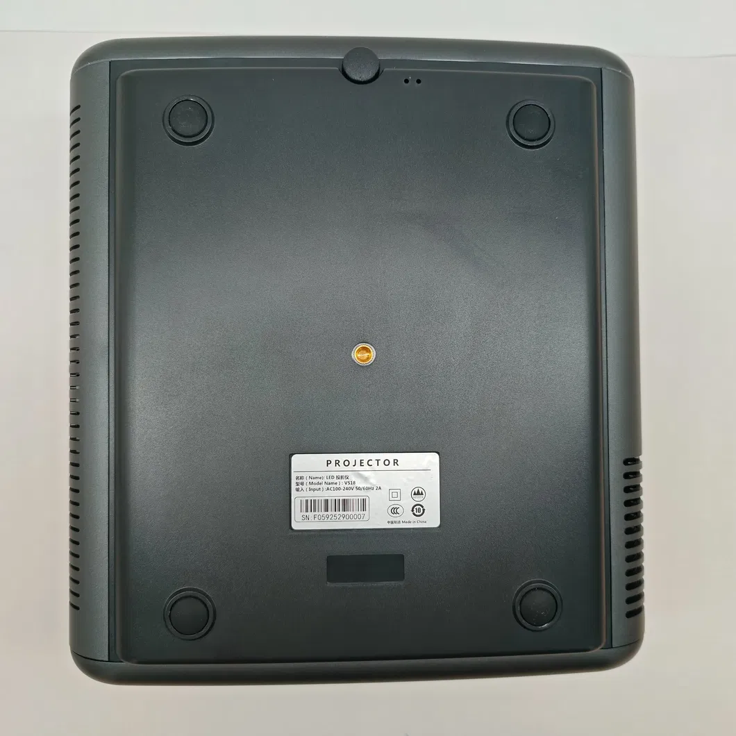 V518 Auto Focus LCD Projector, 7000K W-LED Light Source, Portable for Home &amp; Office