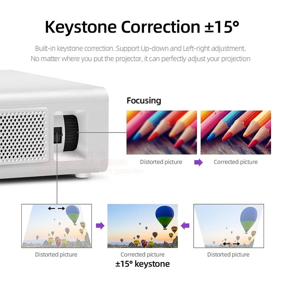 2022 New Smart Android WiFi 3D LCD Video Full HD 1080P LED Home Theater Projector 4K Cinema Player LED Projector