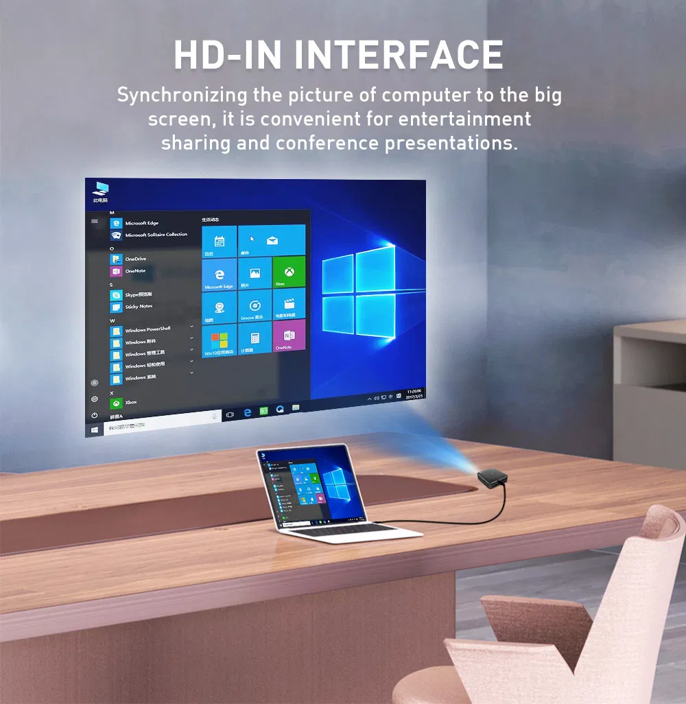 Android 9.0 with DLP 50 Lumens Smart Mini Projector