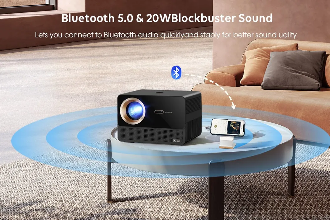 Cre Cr67 Android 9 LED LCD Home Cinema Smart TV Projector