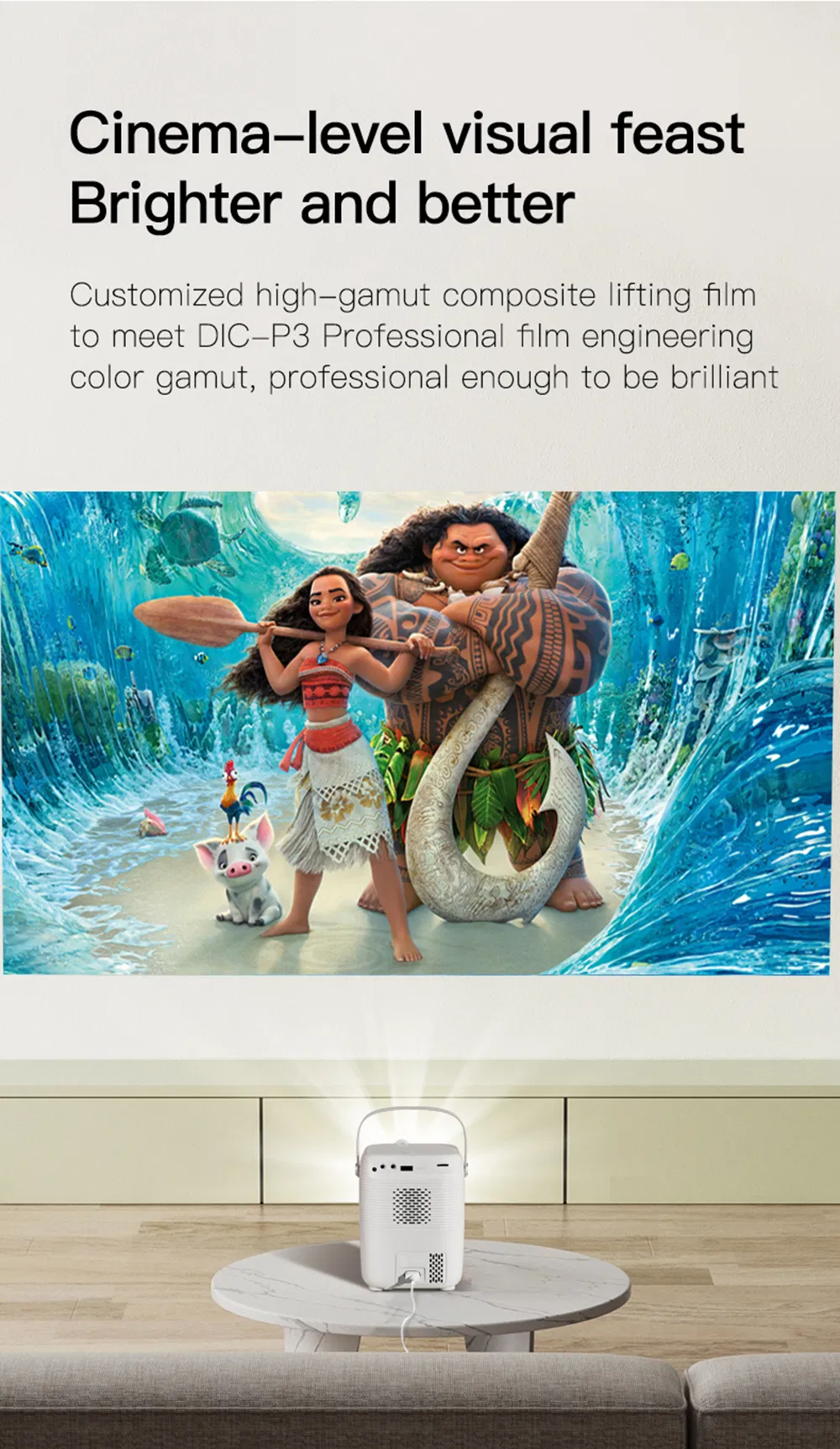 Smart WiFi Home Mobile 1080P Holographic LED DLP Mini Portable 3D Projector Android 4K Home Theater Projector