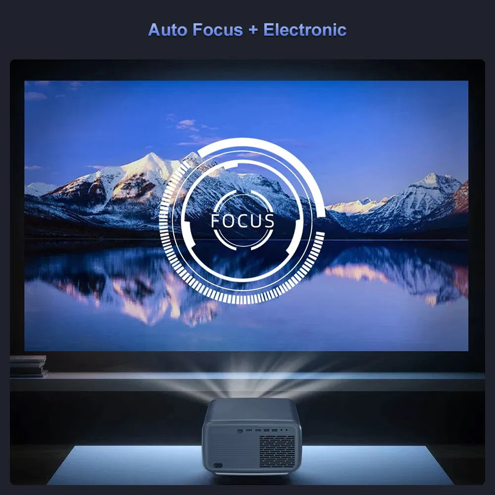 Full HD 1080P LED Projector A25 with Auto Focus and 1000 ANSI Lumens for Home Theater and Office