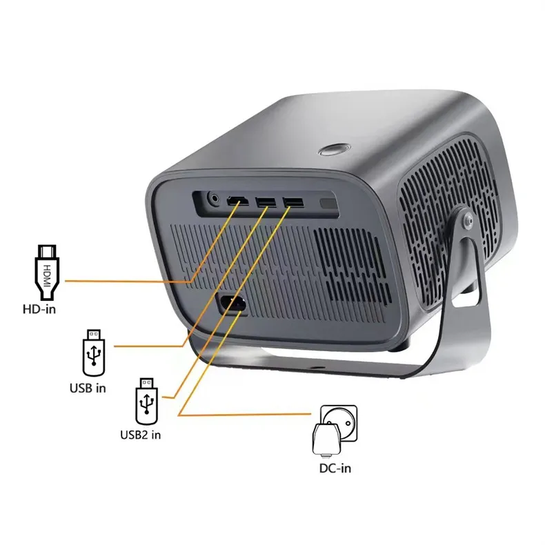 Fast Delivery Portable Interactive Projector A10 Home Infocus LED Rotatable Android 11 Projector with USB