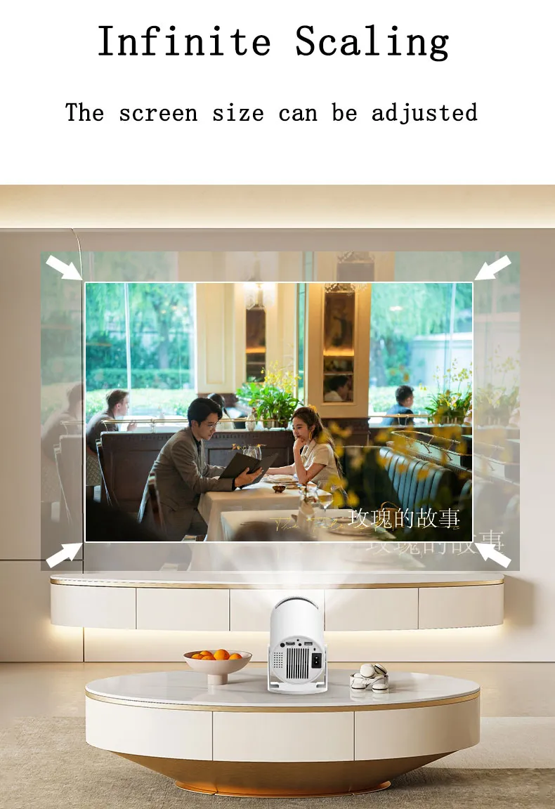 Intelligence Android WiFi Proyector Ultra 720p Mini PTZ LED Projector Home Entertainment