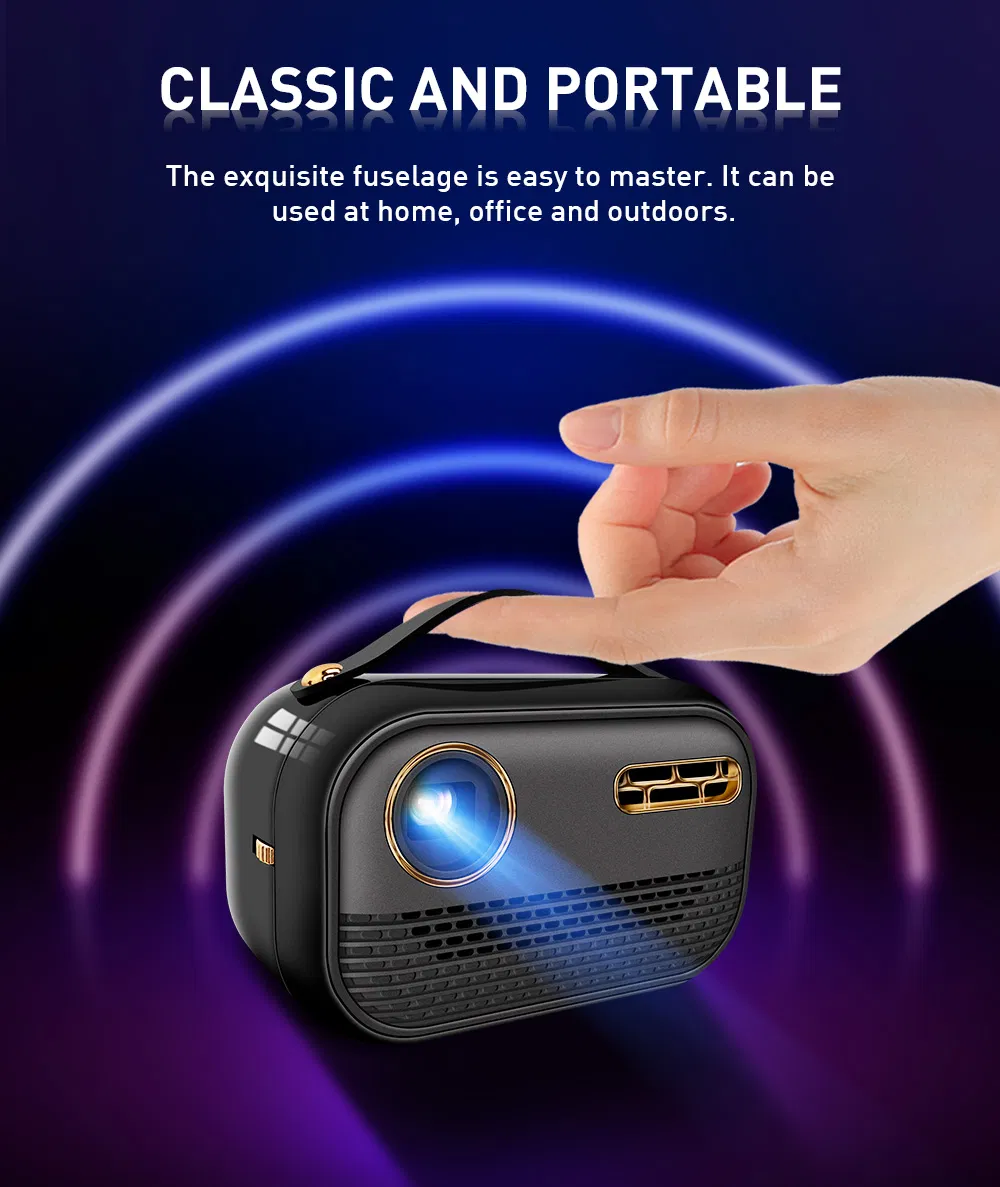 65 Lumens Android 9.0 System 4K Decoding Input Four-Corner Correction DLP Smart Projector