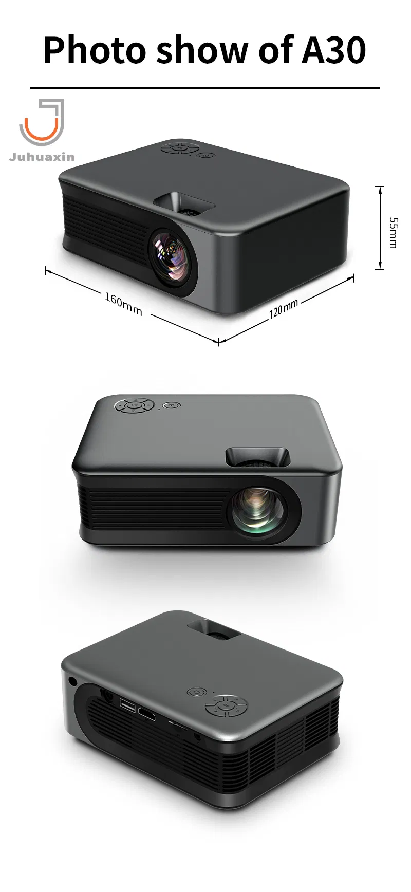 Mini Portable Projector PRO 480X272 LED Support 1080P 4K Screen Cinema Outdoor Phone Kids Home Theater Projector