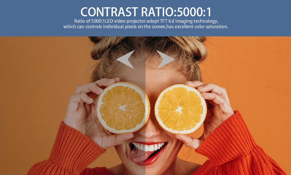 4K Full HD Commercial &Education LED Projector Portable Andriod Phone Mobile Projector Cr61