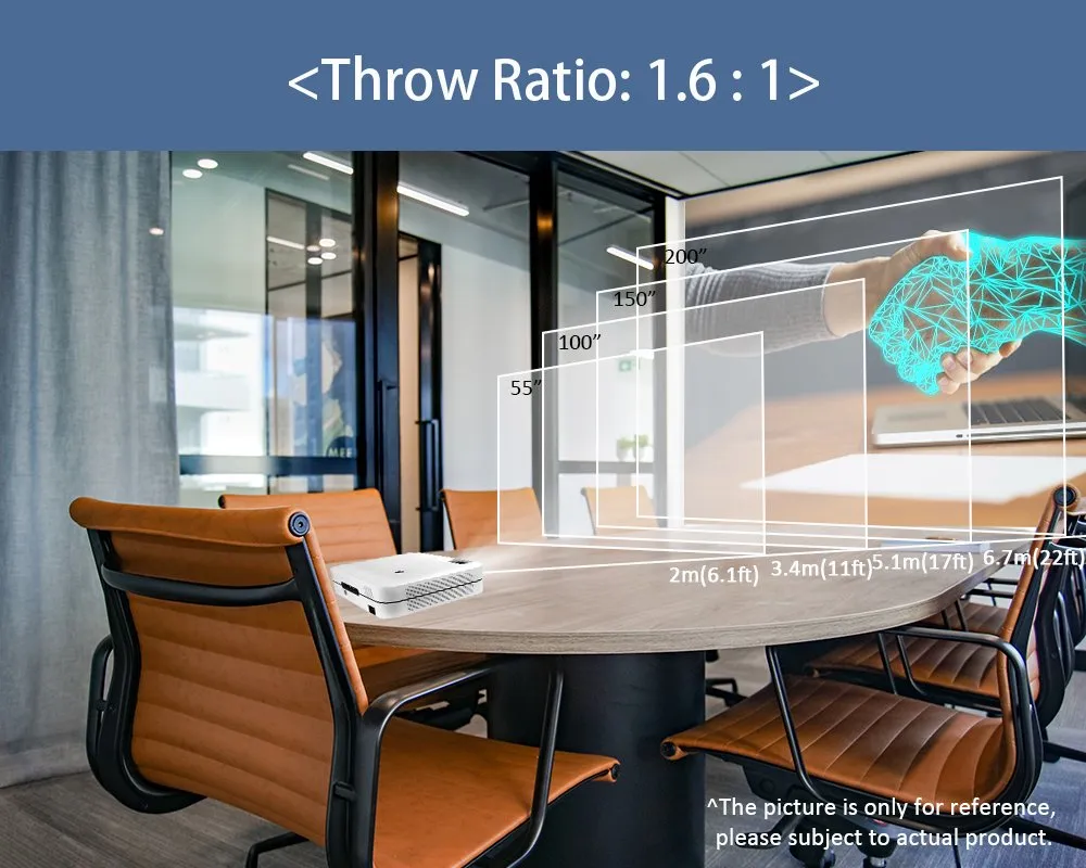 4K Full HD Commercial &Education LED Projector Portable Andriod Phone Mobile Projector Cr61