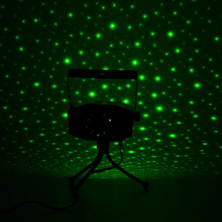 Christmas Music Red Green Remote Mini Laser Light Projector for KTV Home Party