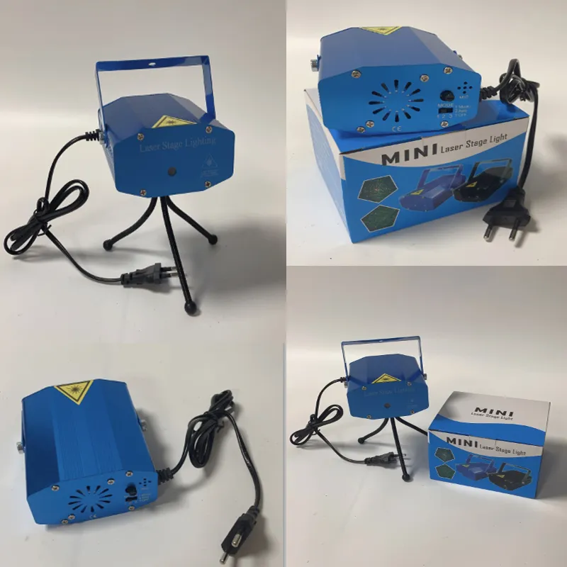 Christmas Music Red Green Remote Mini Laser Light Projector for KTV Home Party