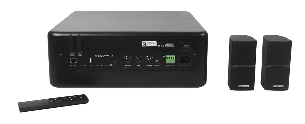 2.1 Channel Compact Satellite Speaker System with 5.25 Inch WiFi Active Subwoofer and 2*2 Inch Mini Wall Speaker