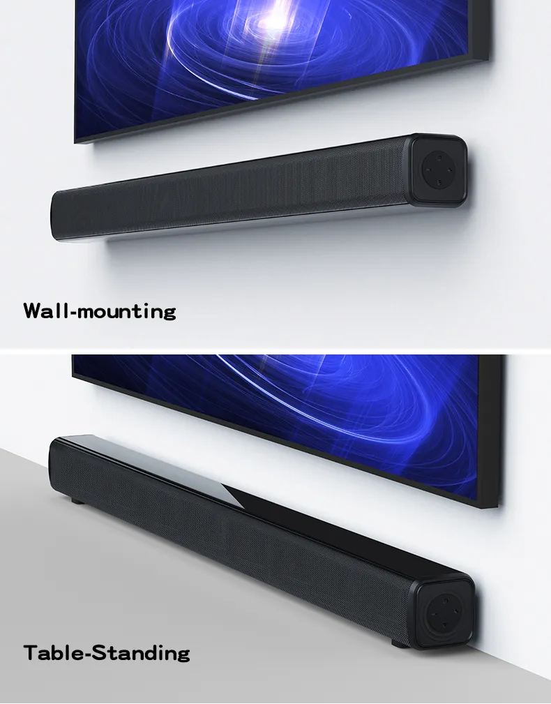 2022 TV Bluetooth 5.0 Soundbar Subwoofer Speaker Wired and Wireless Multimedia Home Theatre System with LED Display