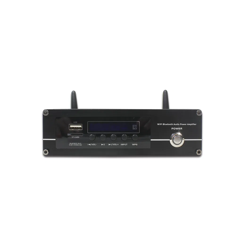 Hot Selling 2-Channel 60W Home Audio Amplifier Wf-AMP260 with Wireless WiFi/ Bluetooth/ USB/ Radio/ Micro SD and Aux Input