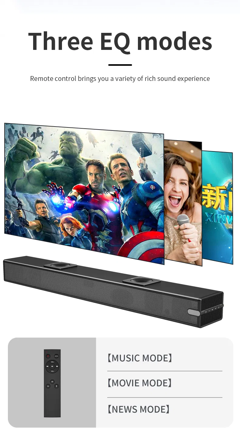 100W 2.1 Channels Sound System Soundbar Bluetooth with Subwoofer Wireless Speaker