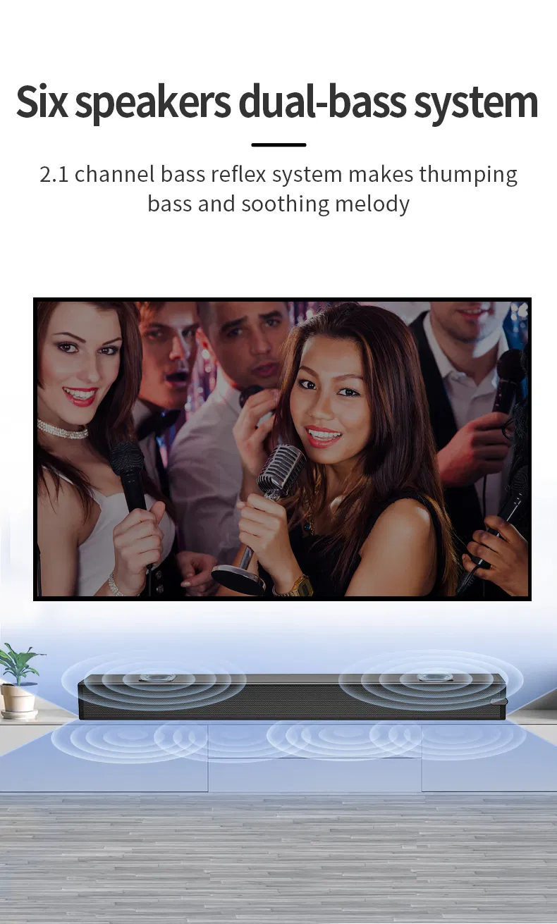 100W 2.1 Channels Sound System Soundbar Bluetooth with Subwoofer Wireless Speaker