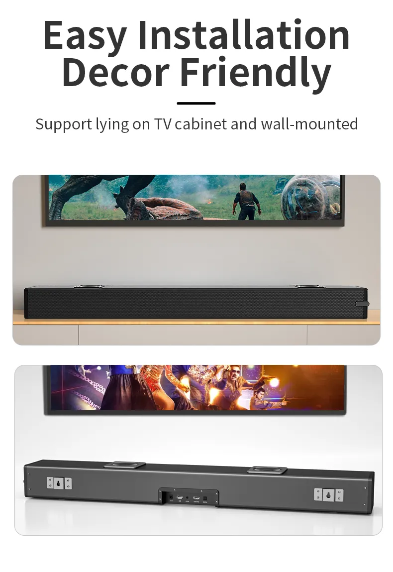 100W 2.1 Channels Sound System Soundbar Bluetooth with Subwoofer Wireless Speaker