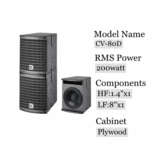 Cvr CV-80d Professional Audio Full Range Big Power Portable Coaxical Speaker