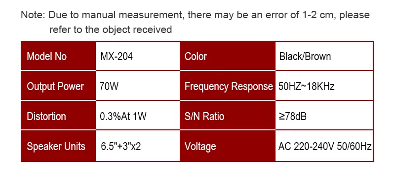 Mx-204 Home Theatre Speaker