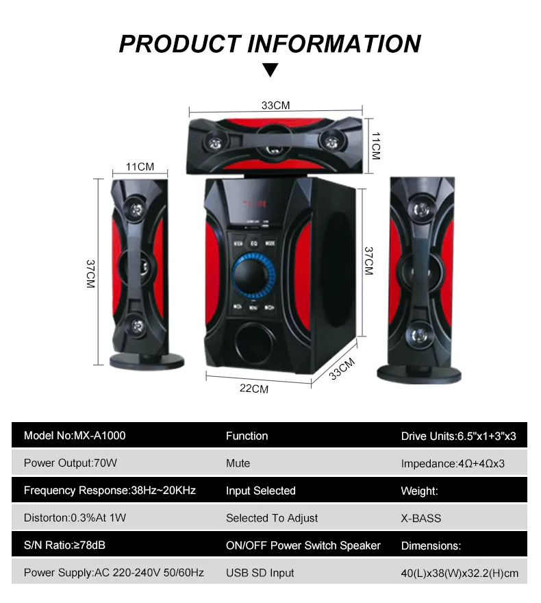 Mx-A1000 Home Theatre Speaker