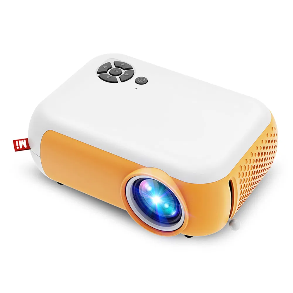 A10 480p Mini Projector LED Portable Compact Projector with HD/Audio out/USB/TF Card Ports for Home (CE RoHS FCC) - EU Plug
