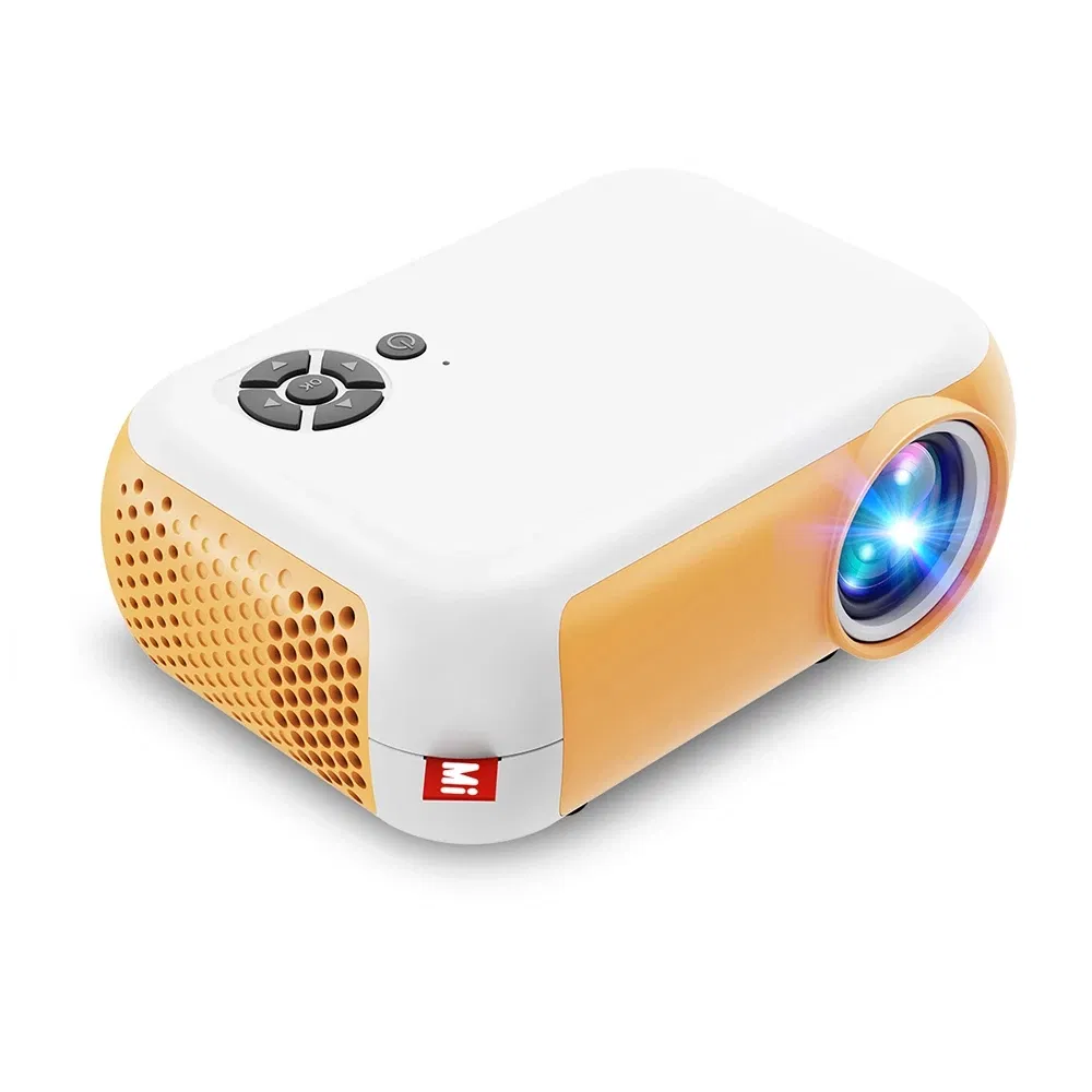 A10 480p Mini Projector LED Portable Compact Projector with HD/Audio out/USB/TF Card Ports for Home (CE RoHS FCC) - EU Plug