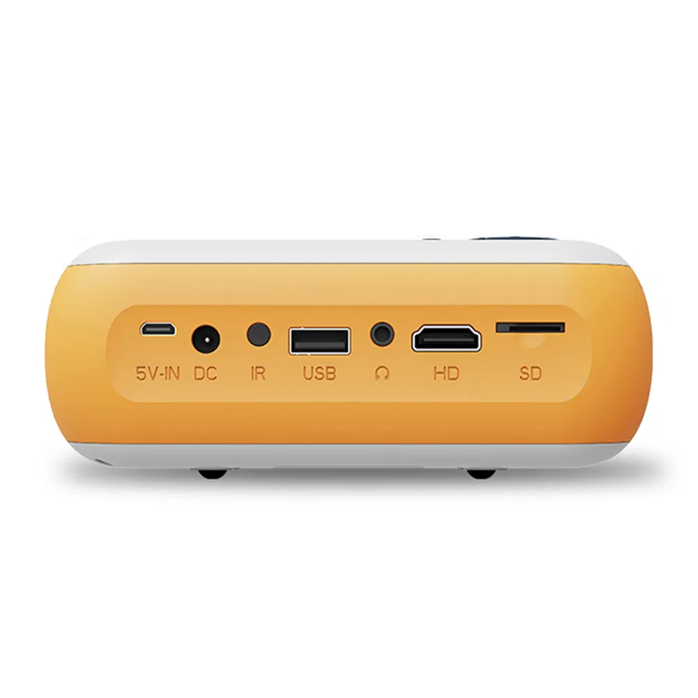 A10 480p Mini Projector LED Portable Compact Projector with HD/Audio out/USB/TF Card Ports for Home (CE RoHS FCC) - EU Plug