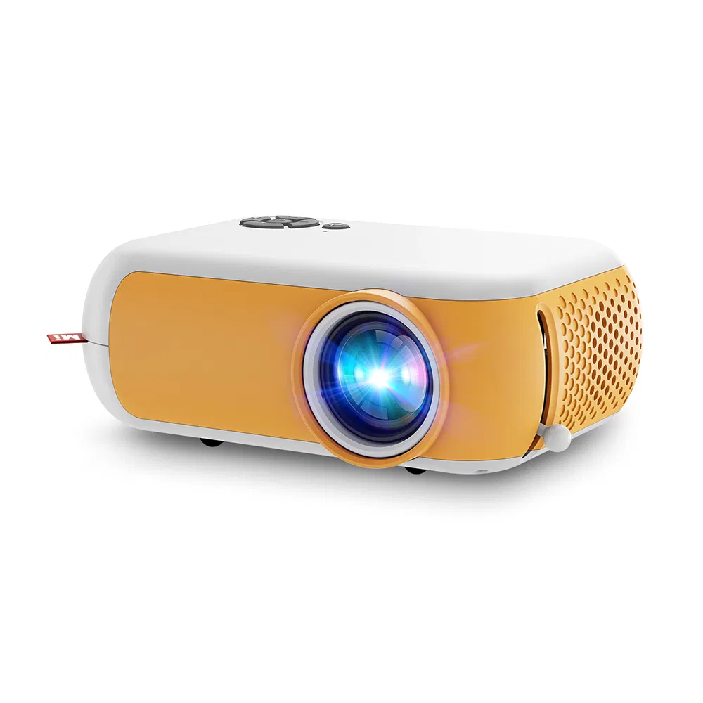 A10 480p Mini Projector LED Portable Compact Projector with HD/Audio out/USB/TF Card Ports for Home (CE RoHS FCC) - EU Plug