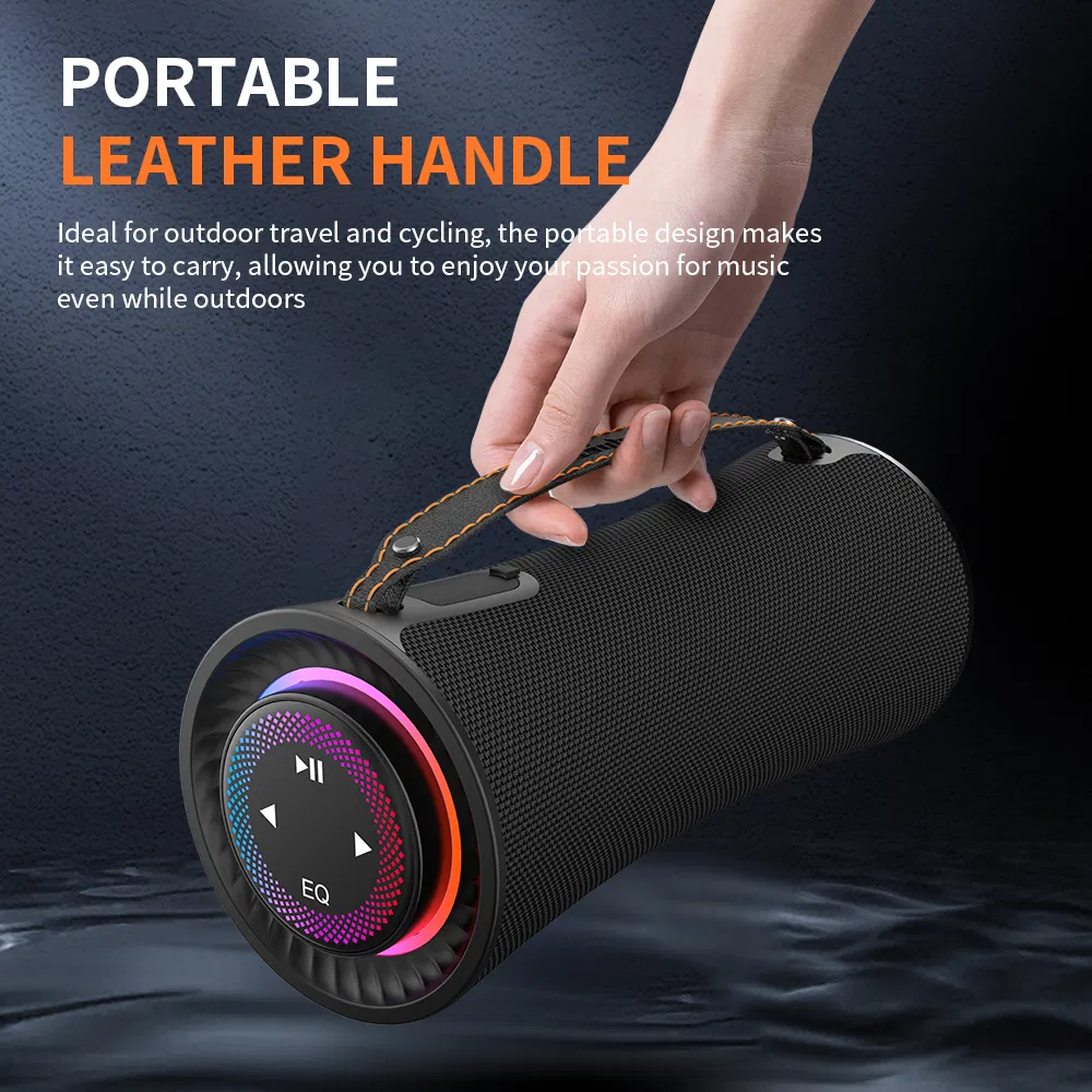 Cyboris T16 Portable Wireless Bluetooth Speaker with RGB Lighting Stereo Surround Sound Music Player