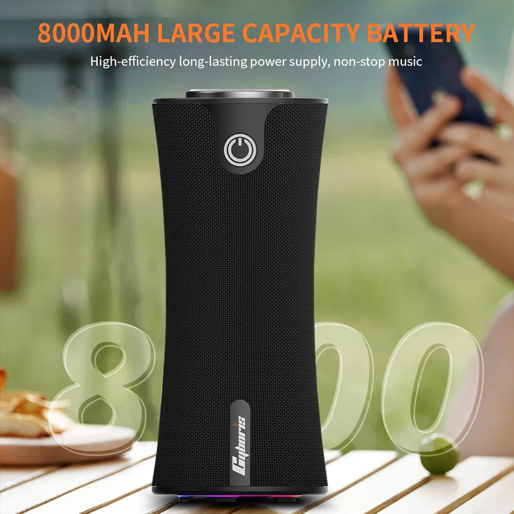 Cyboris T16 Portable Wireless Bluetooth Speaker with RGB Lighting Stereo Surround Sound Music Player